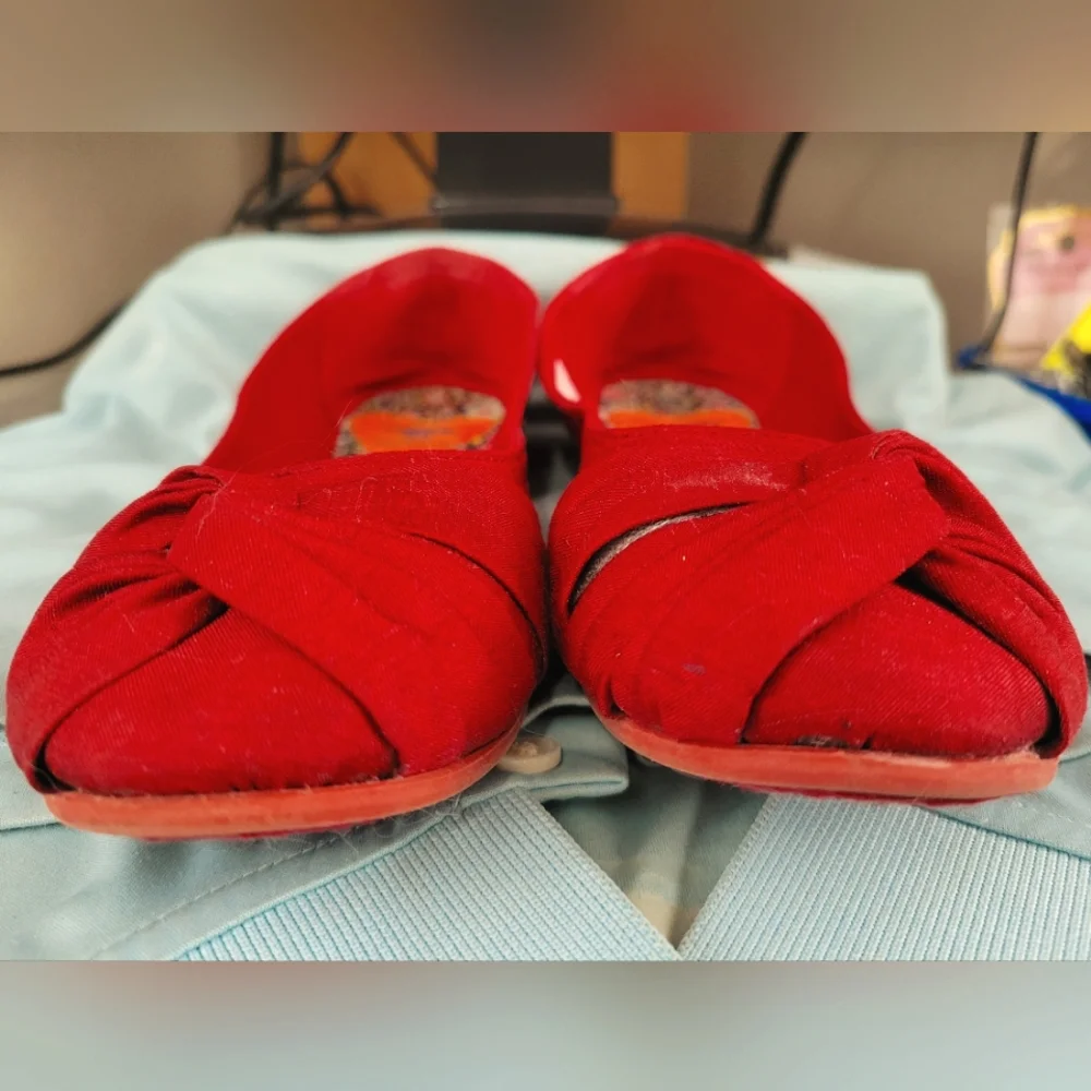 Rocket Dog red Myrna Thai Silk ballet flat (5.5M) - Picture 2 of 8